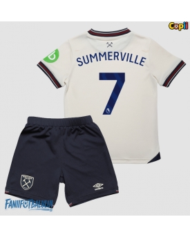 West Ham United Crysencio Summerville #7 Echipament de Fotbal Replică 2025-26 Copii Deplasare (+ Șorturi)